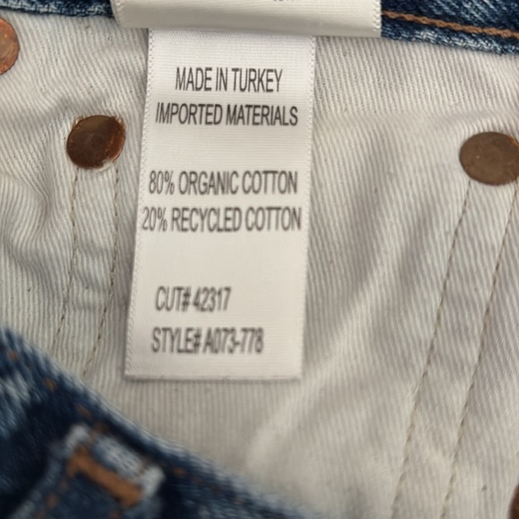 AGOLDE | FEEL GOOD High Rise Button Fly Medium Wash 100% Cotton Jeans - Picture 10 of 11